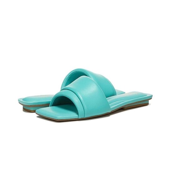 Franco Sarto Shoes - Franco Sarto Aqua Leather Caris Slides Sandals Open Toe Leather 7.5 M NEW